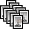 5x7 Picture Frame Set of 10, Display Pictures 4x6 with Mat or 5x7 Without, Multi Photo Frames Collage for Wall or Tabletop Display, Black